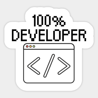 100% Developer Sticker